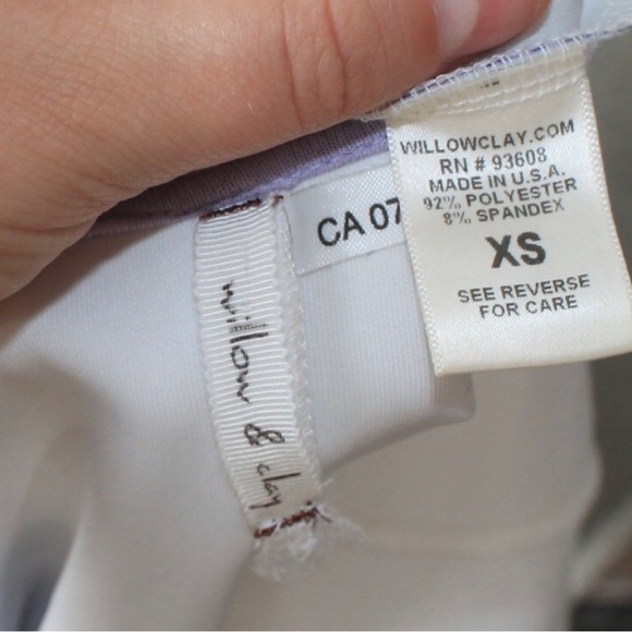 Anthro Willow & Clay Mirrored White Floral Dress Size XS - Picture 4 of 4